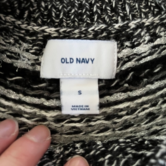 Black, white, and silver Old Nave Thick Sweater - Picture 2 of 6